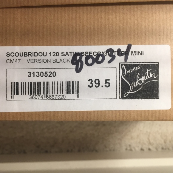 LOUBOUTIN SCOUBRIDOU 120 SATIN/SPECC/GLITTER MINI - Picture 8 of 8